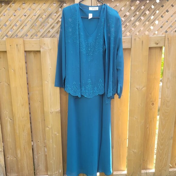 Teal Mother of the Bride Dress | Special Occasion Dress - Picture 1 of 3